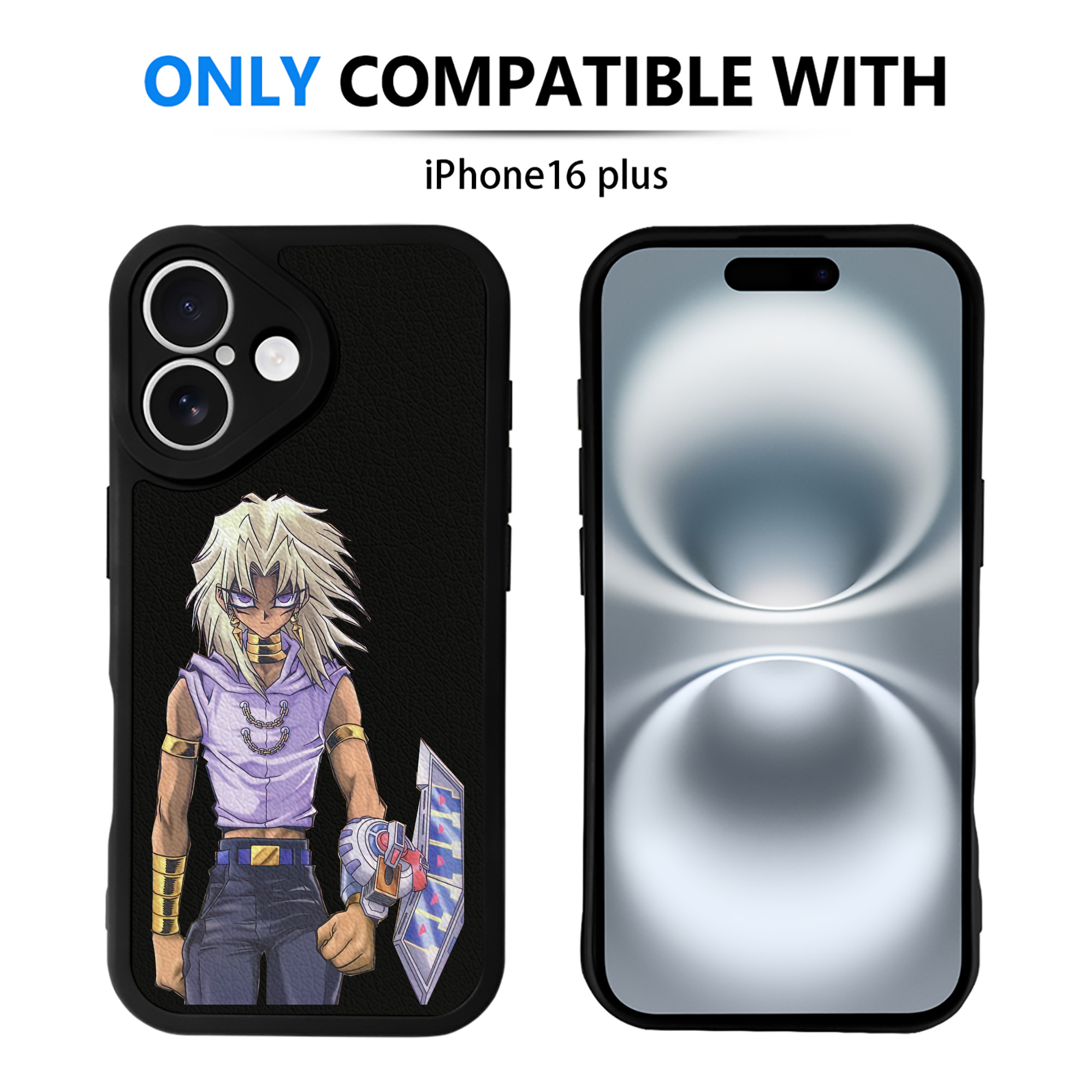 （画像用） 遊☆戯☆王 Yu-Gi-Oh! 【iPhone 16シリーズ対応】シリコンスマホケース（レザー調） 材質：シリコン
